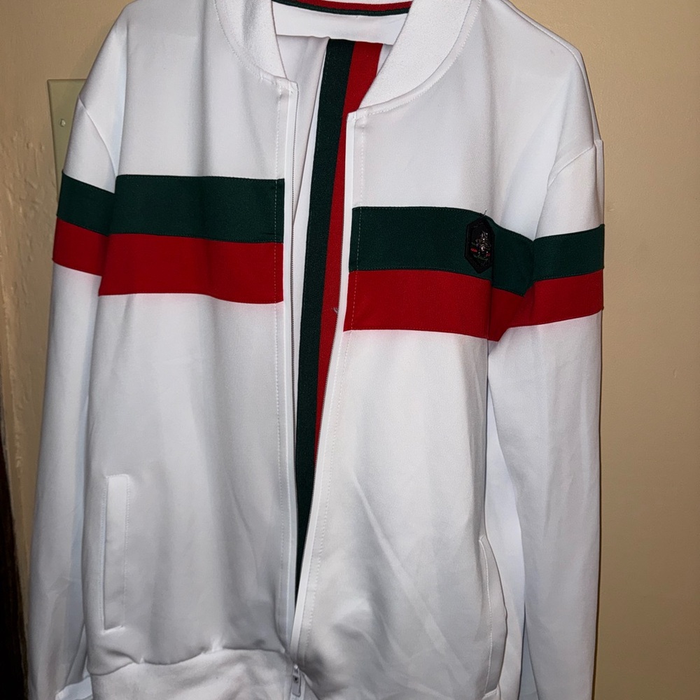 Stacy Adams White and Red Performance Jacket